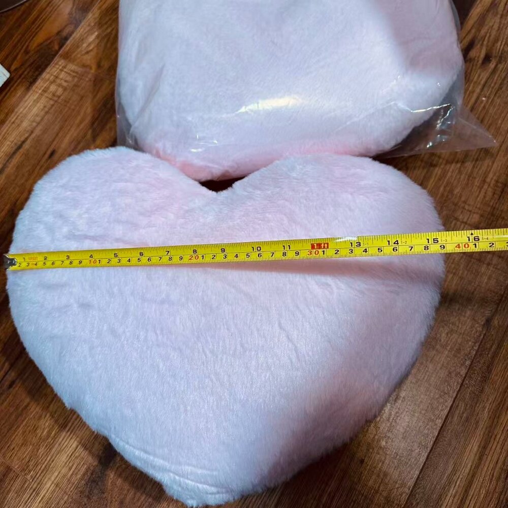 Heart  Light Pink Heart Shaped Pillows, Ultra Soft Extra-Large Fluffy Pillows - Picture 5 of 6